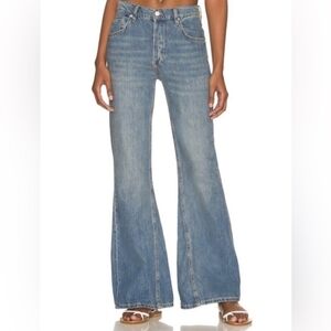 NWOT We The Free People Jeans New Dawn Flare 27 Belgrade Blue